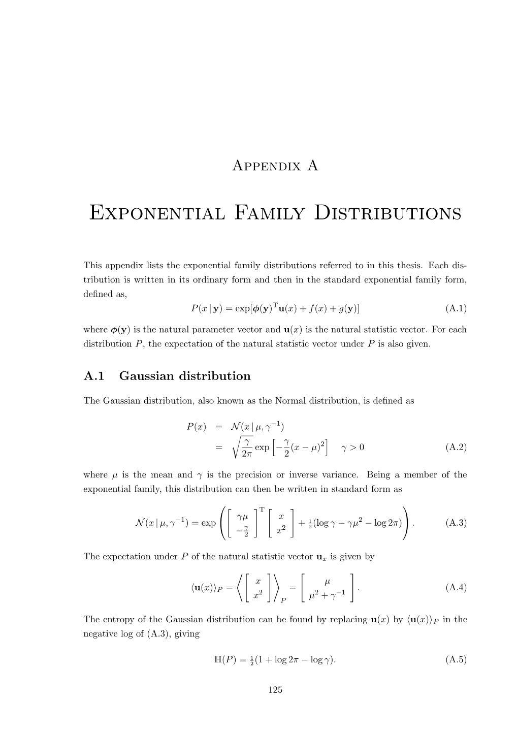 Exponential Family Distributions