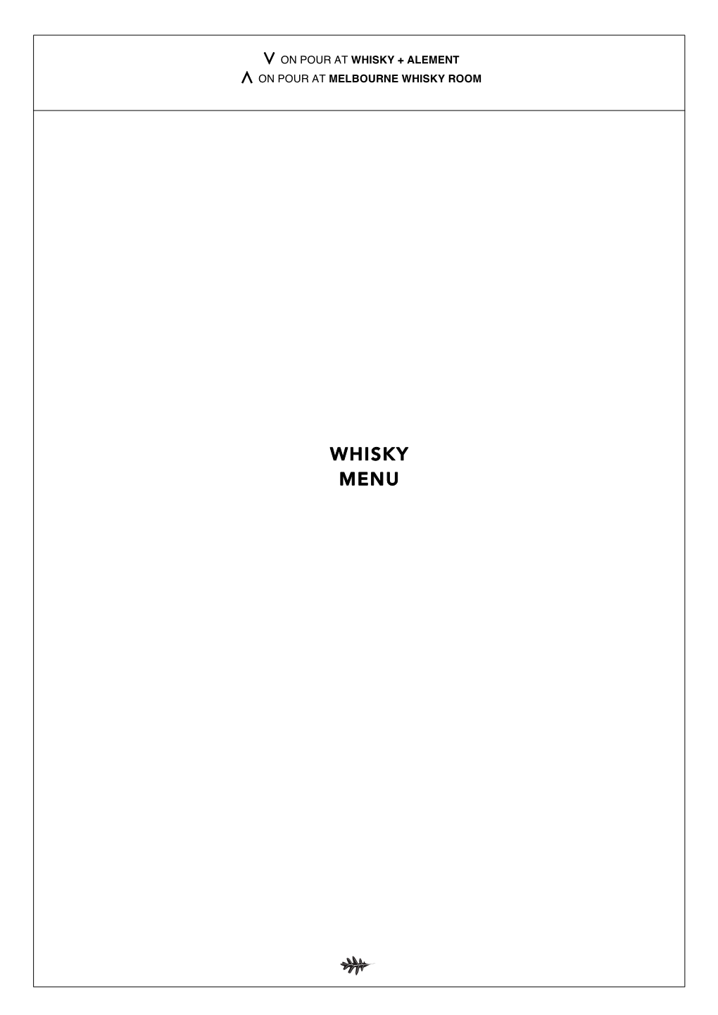 Whisky Menu 26-09-18