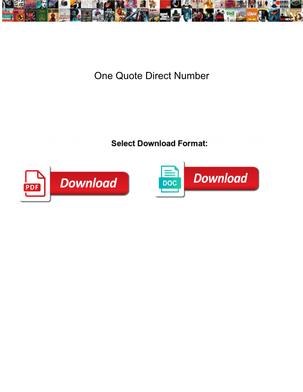 One Quote Direct Number