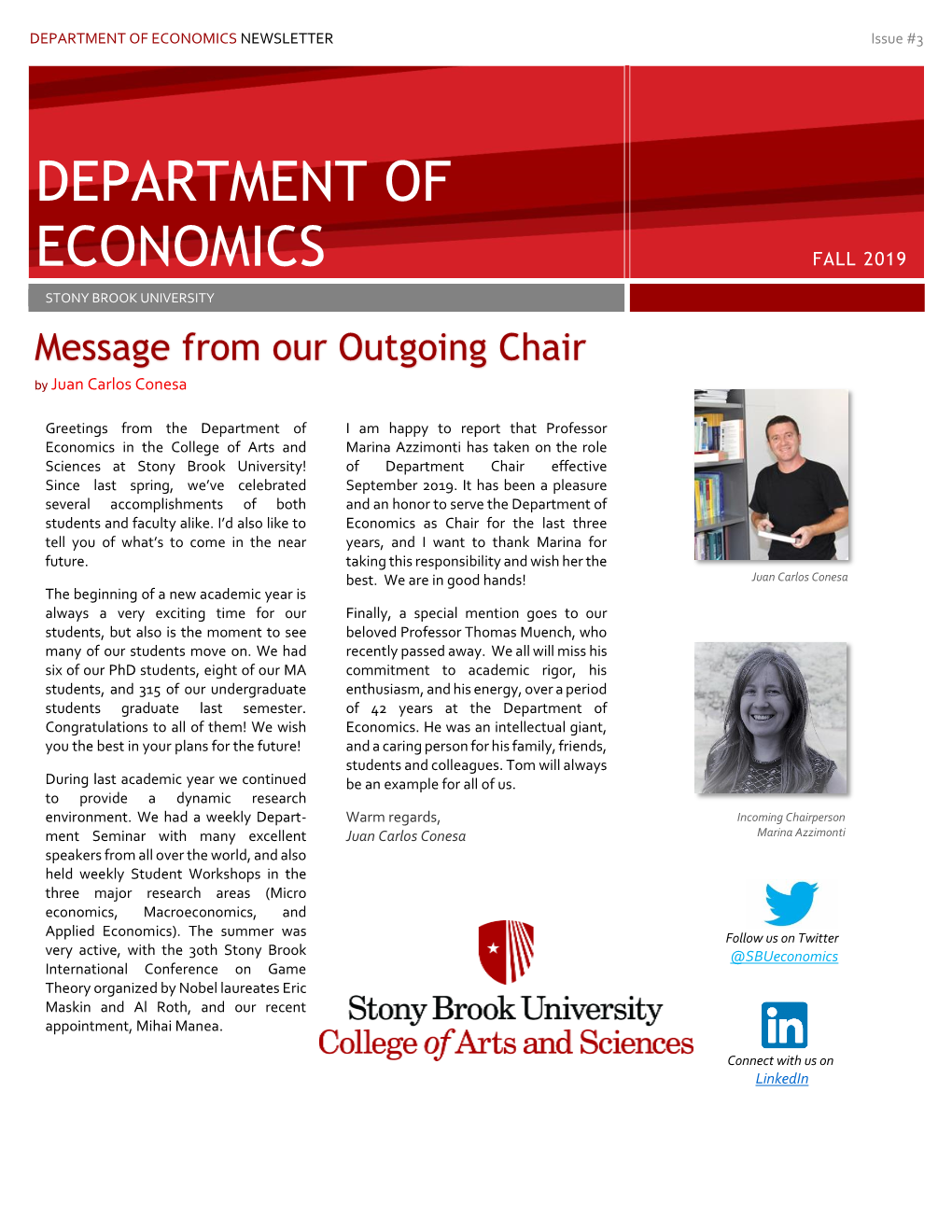 DEPARTMENT of ECONOMICS NEWSLETTER Issue #3