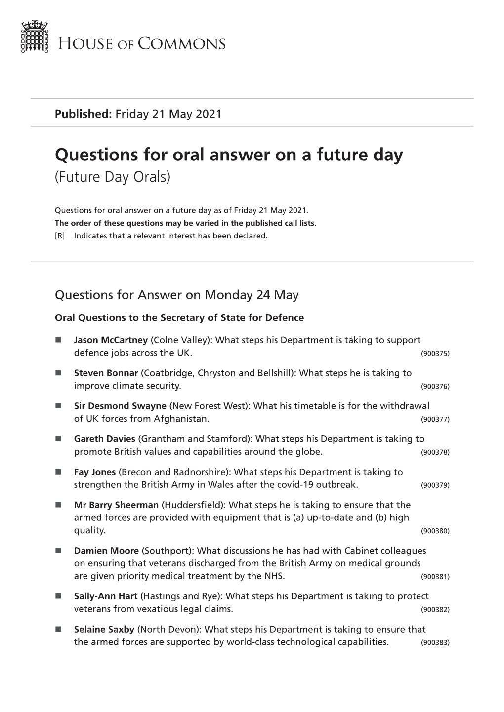 View Future Day Orals PDF File 0.11 MB