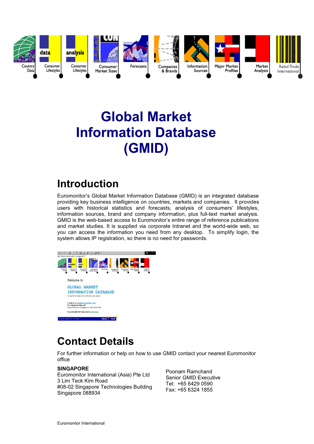 Global Market Information Database