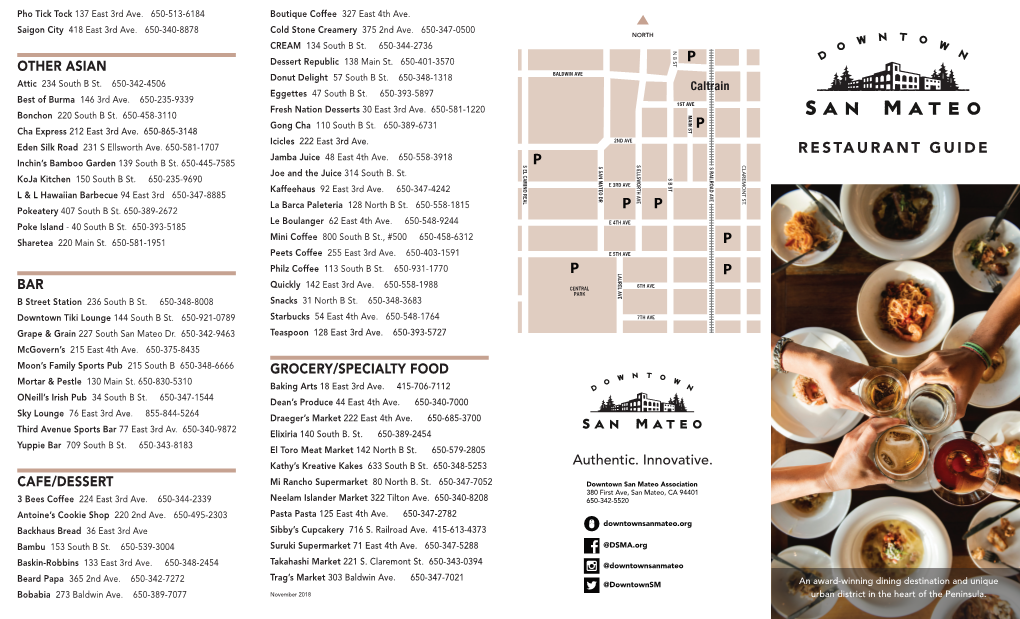Downtown San Mateo Restaurant Guide