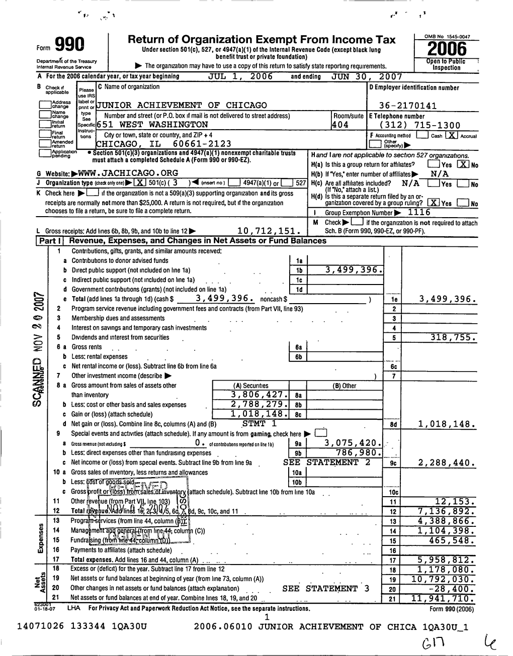 Return of Organization Exempt from Income