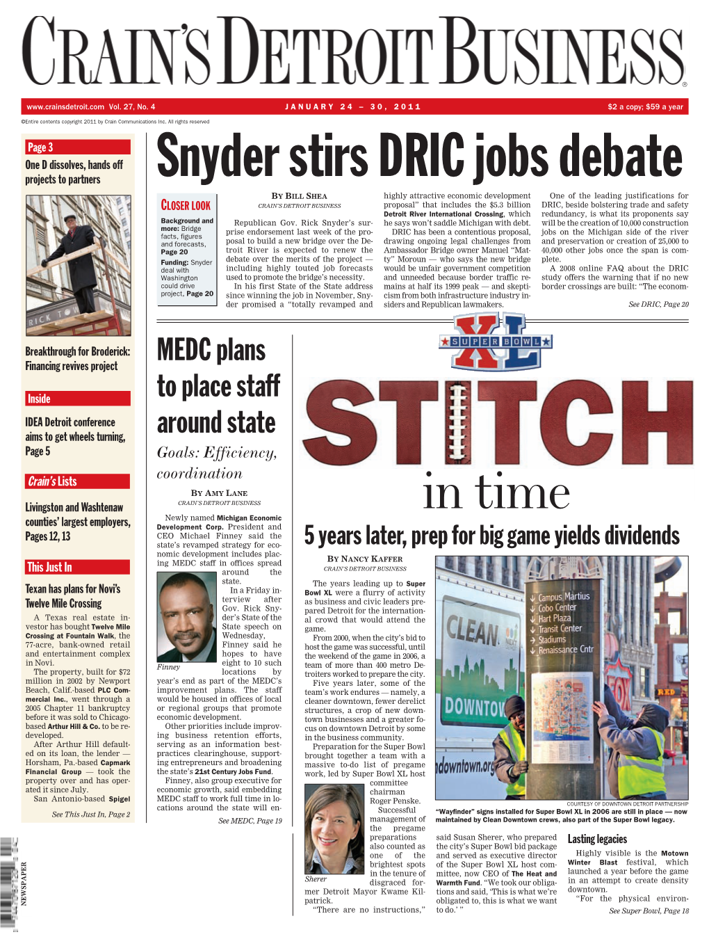 Snyder Stirs DRIC Jobs Debate Projects to Partners