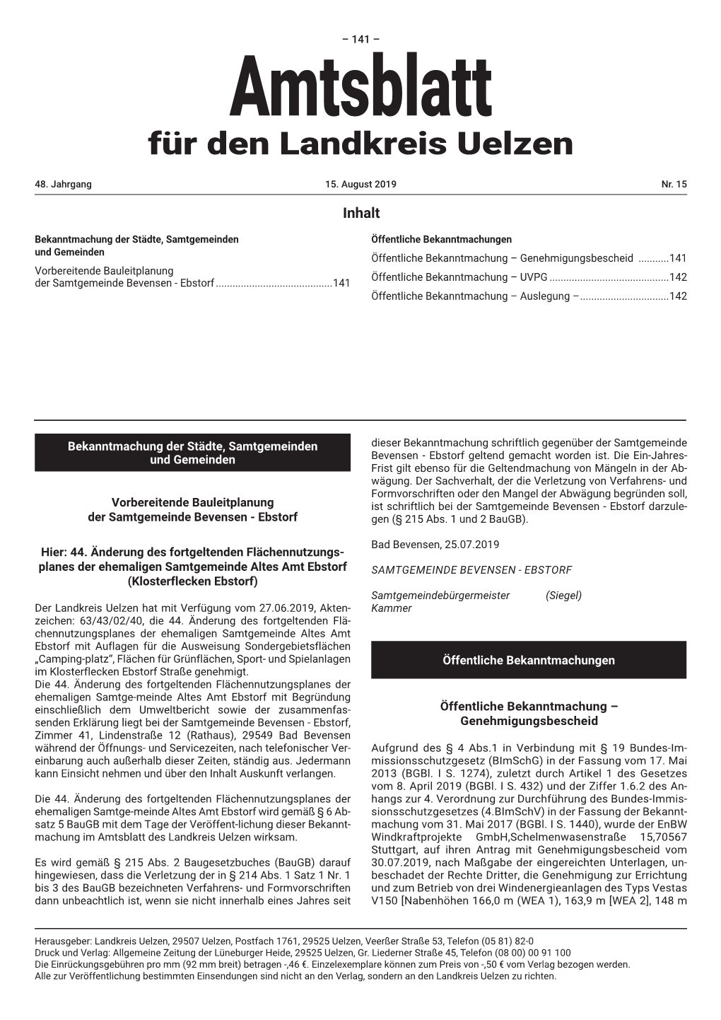 Amtsblatt Nr. 15-2019.Indd