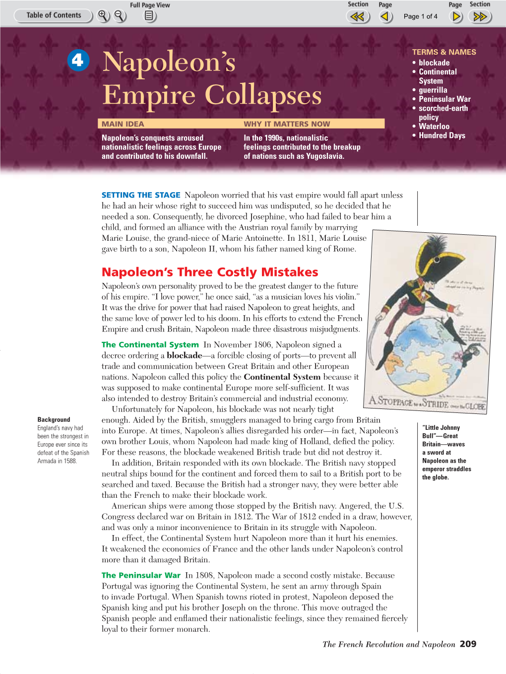 Napoleon's Empire Collapses