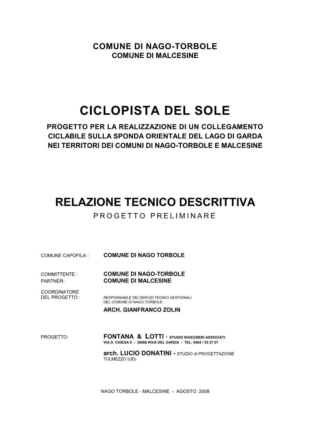 Progetto Della Ciclabile Tempesta-Navene