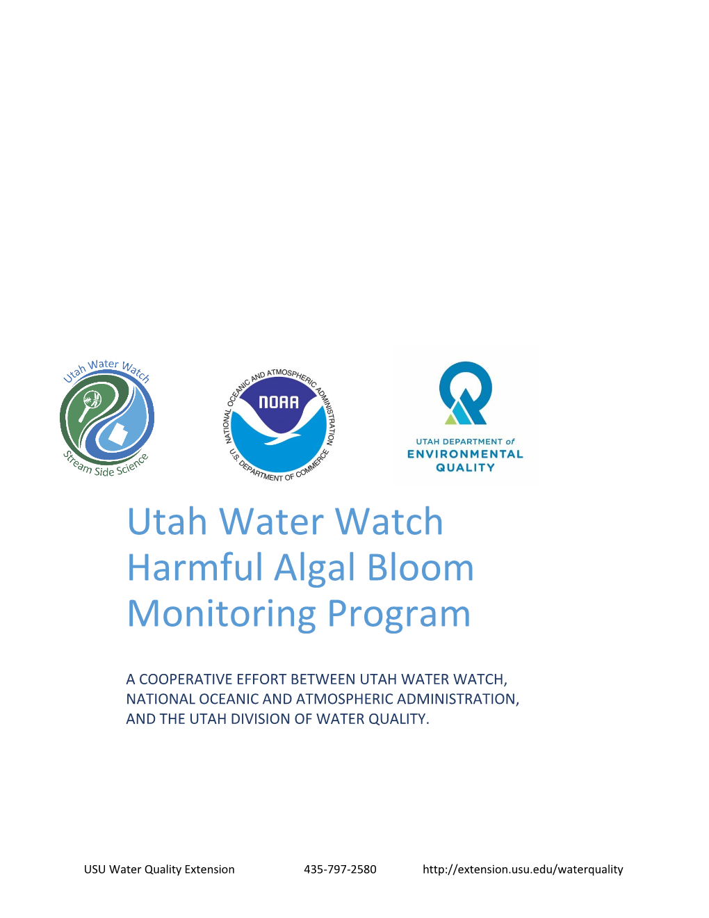 Utah Water Watch Harmful Algal Bloom Monitoring Program