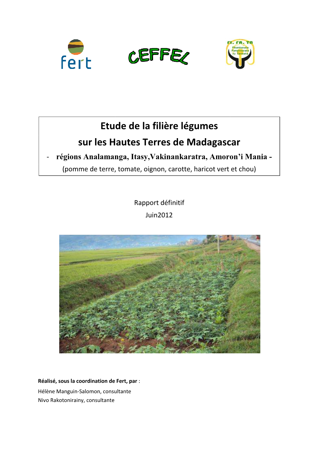 Rapport Étude Filière Légumes Hautes Terres De Madagascar - Juin 2012 2 Chapitre VII : Analyse De L’Aval De La Filière