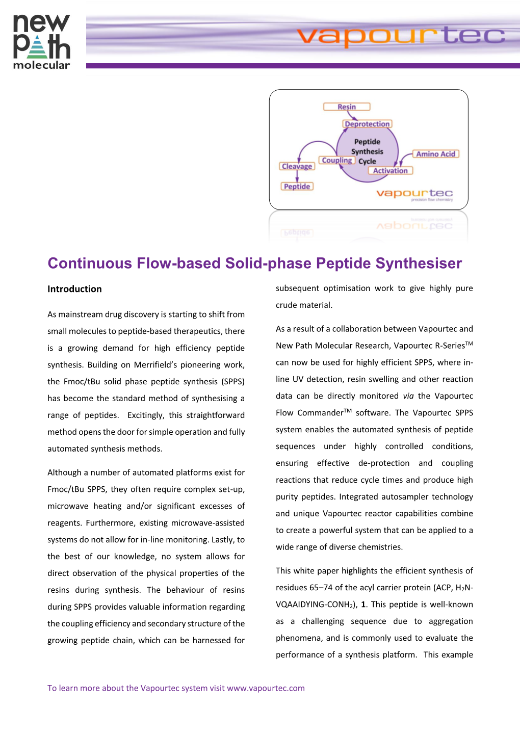 Continuous Flow-Based Solid-Phase Peptide Synthesiser