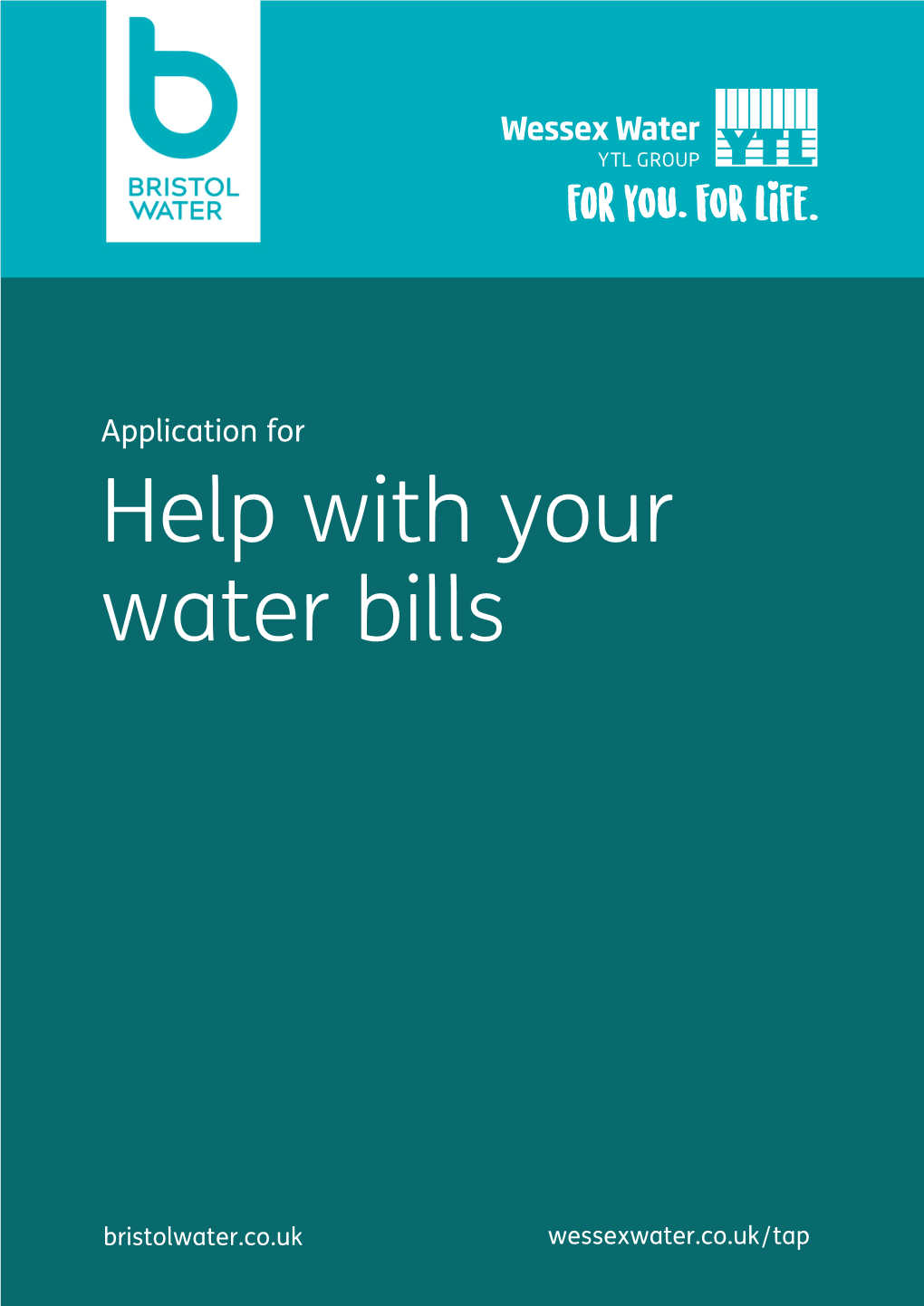 Application for Help with Your Water Bills (Bristol Water