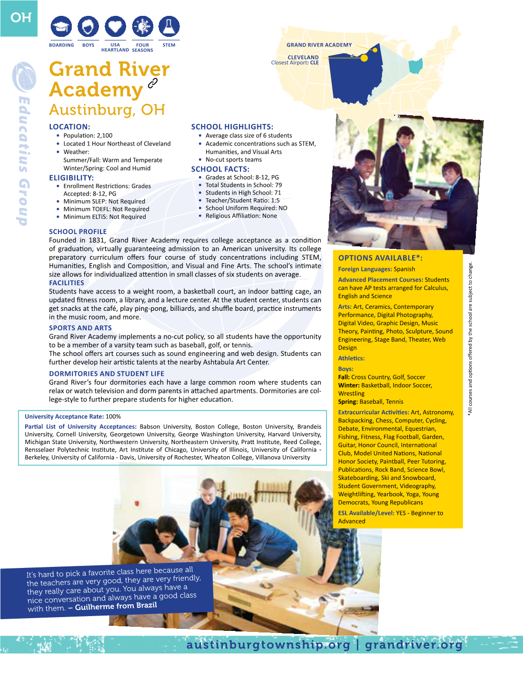 Grand River Academy Profile