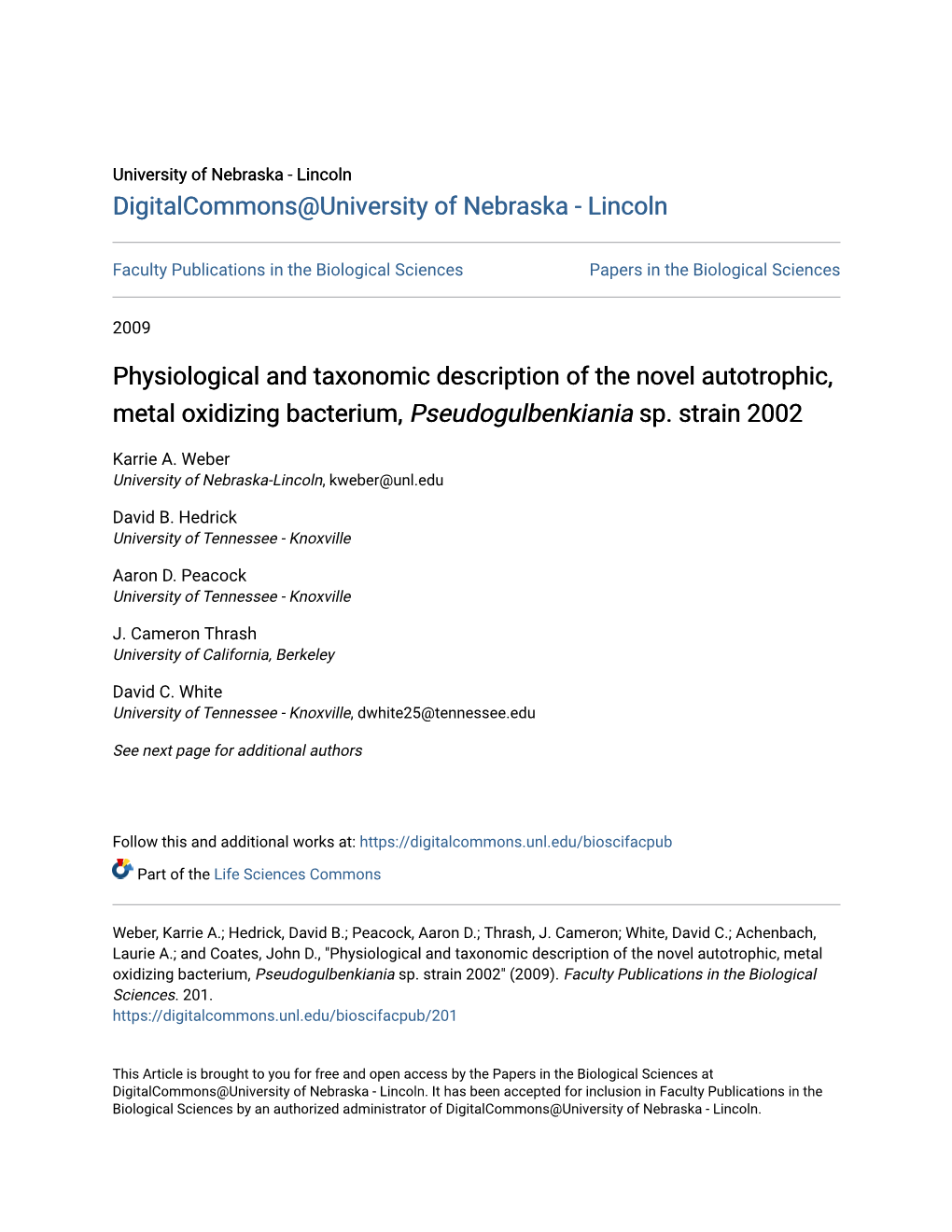 Physiological and Taxonomic Description of the Novel Autotrophic, Metal Oxidizing Bacterium, Pseudogulbenkiania Sp