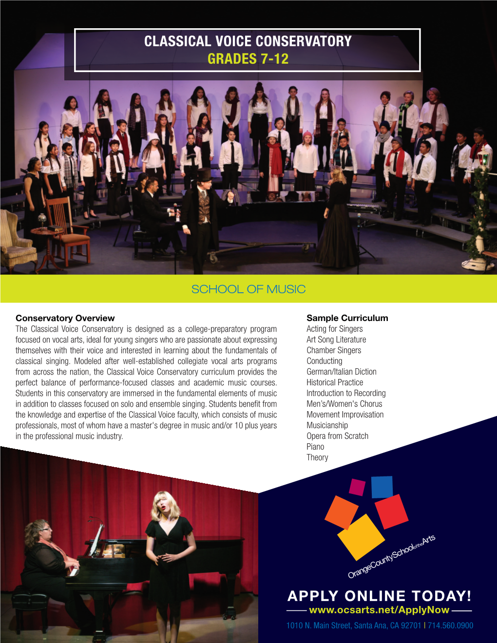 Classical Voice Conservatory Grades 7-12