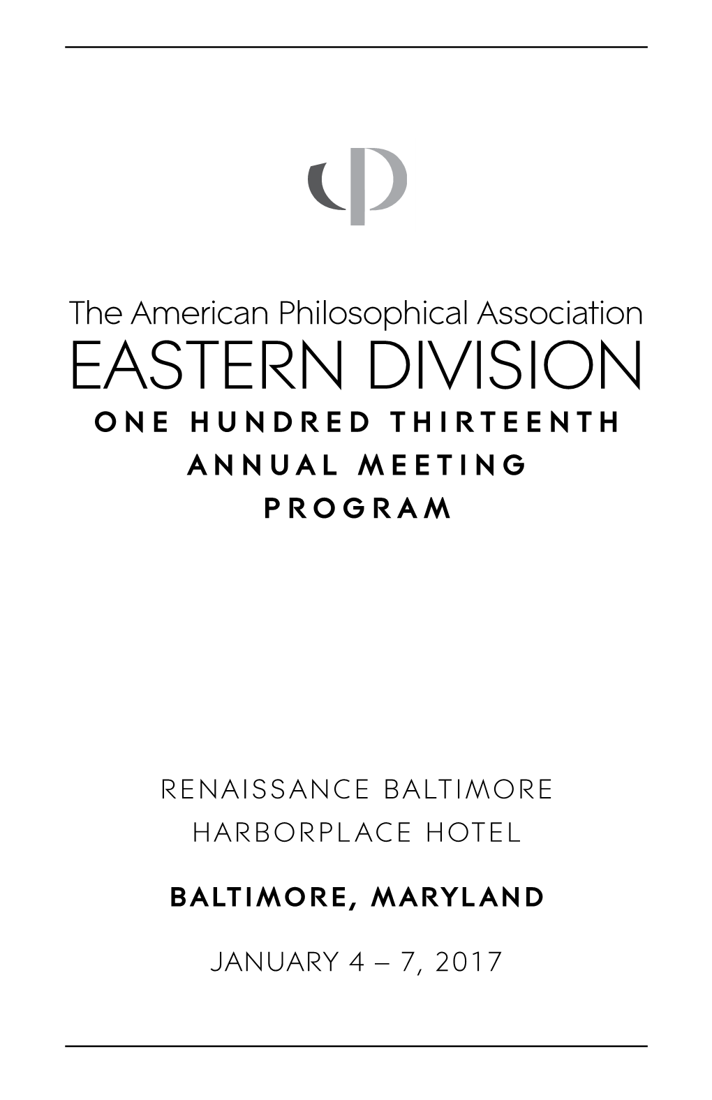 APA Eastern Division Meeting Program 2017