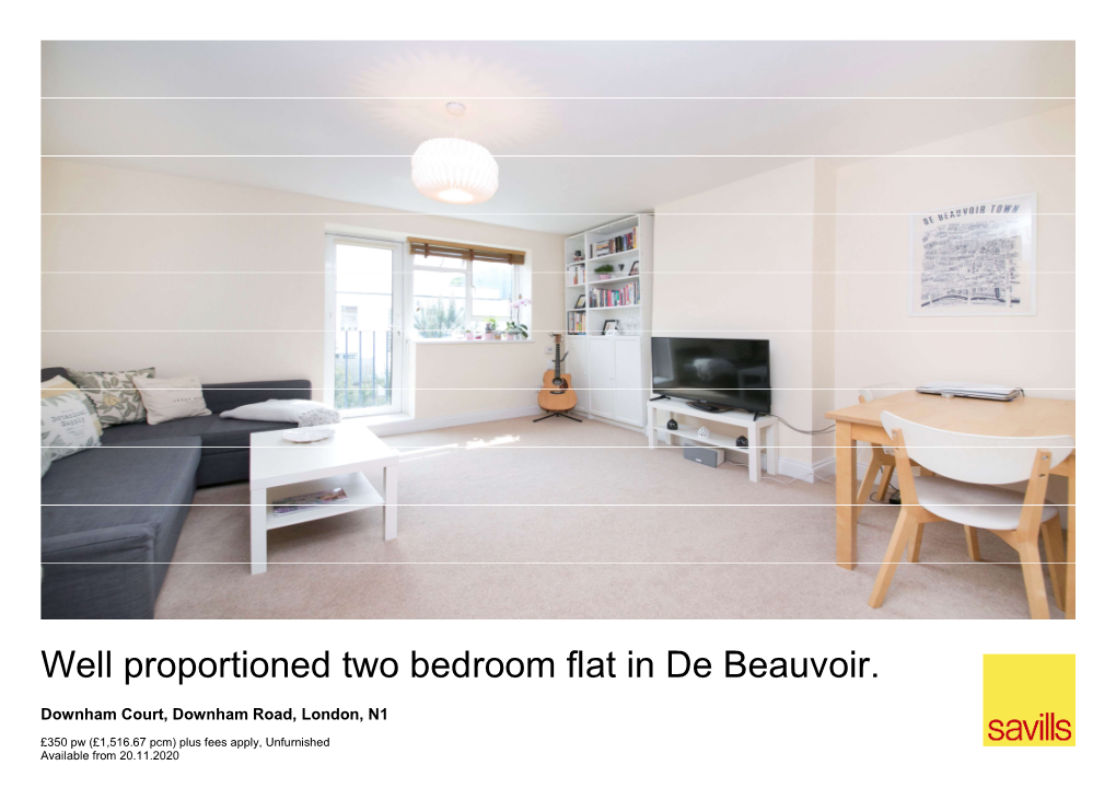 Well Proportioned Two Bedroom Flat in De Beauvoir