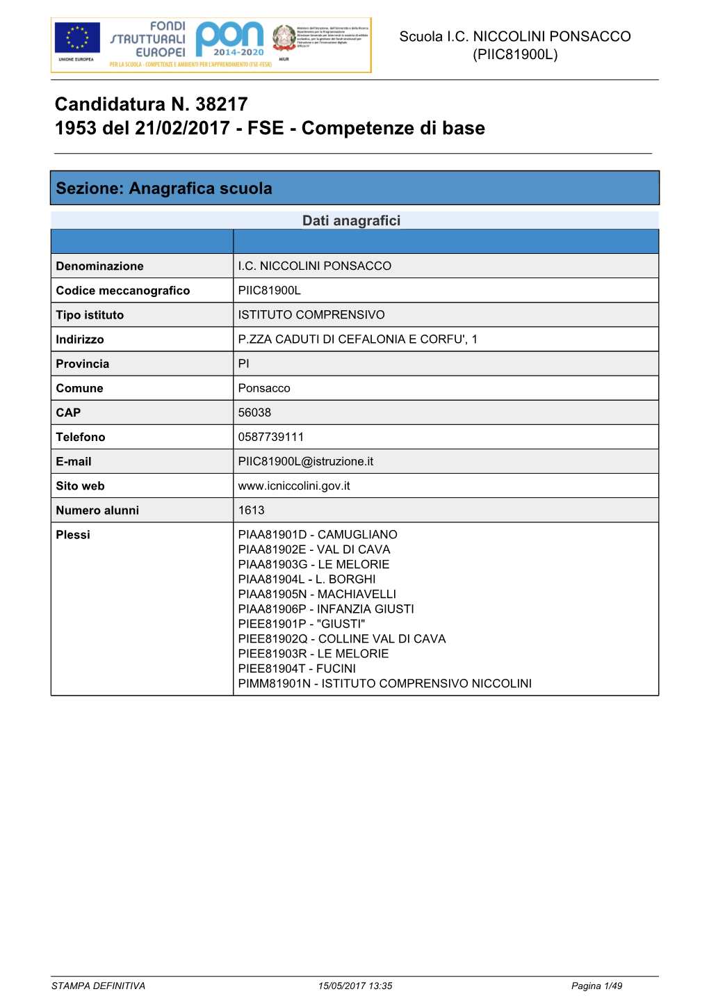 Scuola PIIC81900L