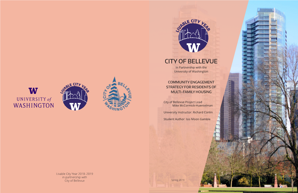 CITY of BELLEVUE in Partnership with the University of Washington