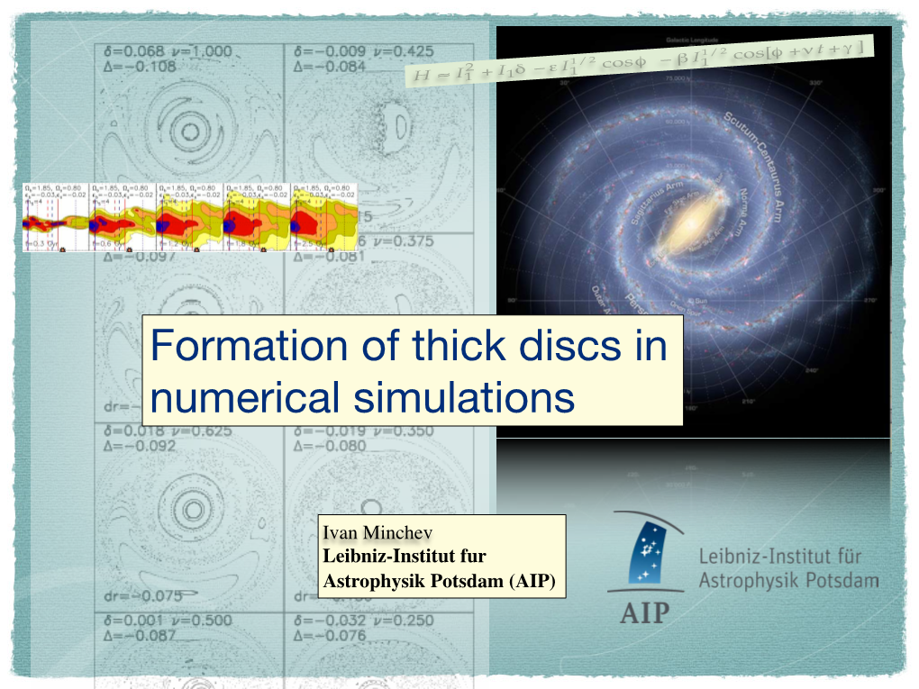 Formation of Thick Discs in Numerical Simulations