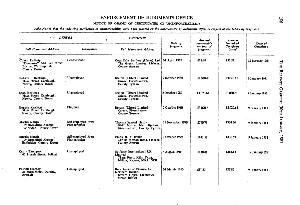 Enforcement of Judgments Office