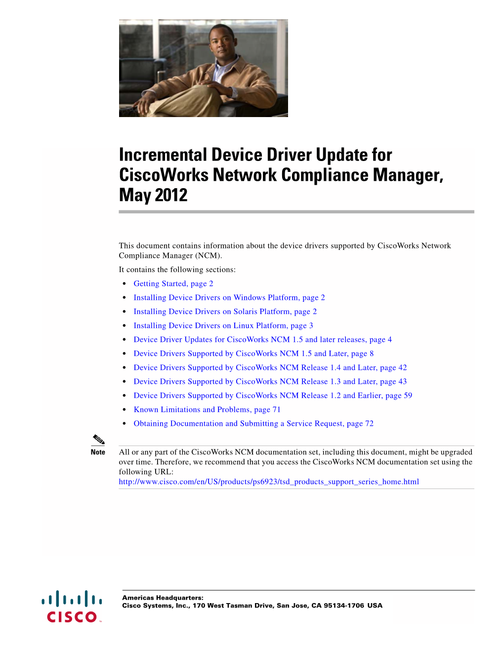 Incremental Device Driver Update for Ciscoworks Network Compliance Manager, May 2012