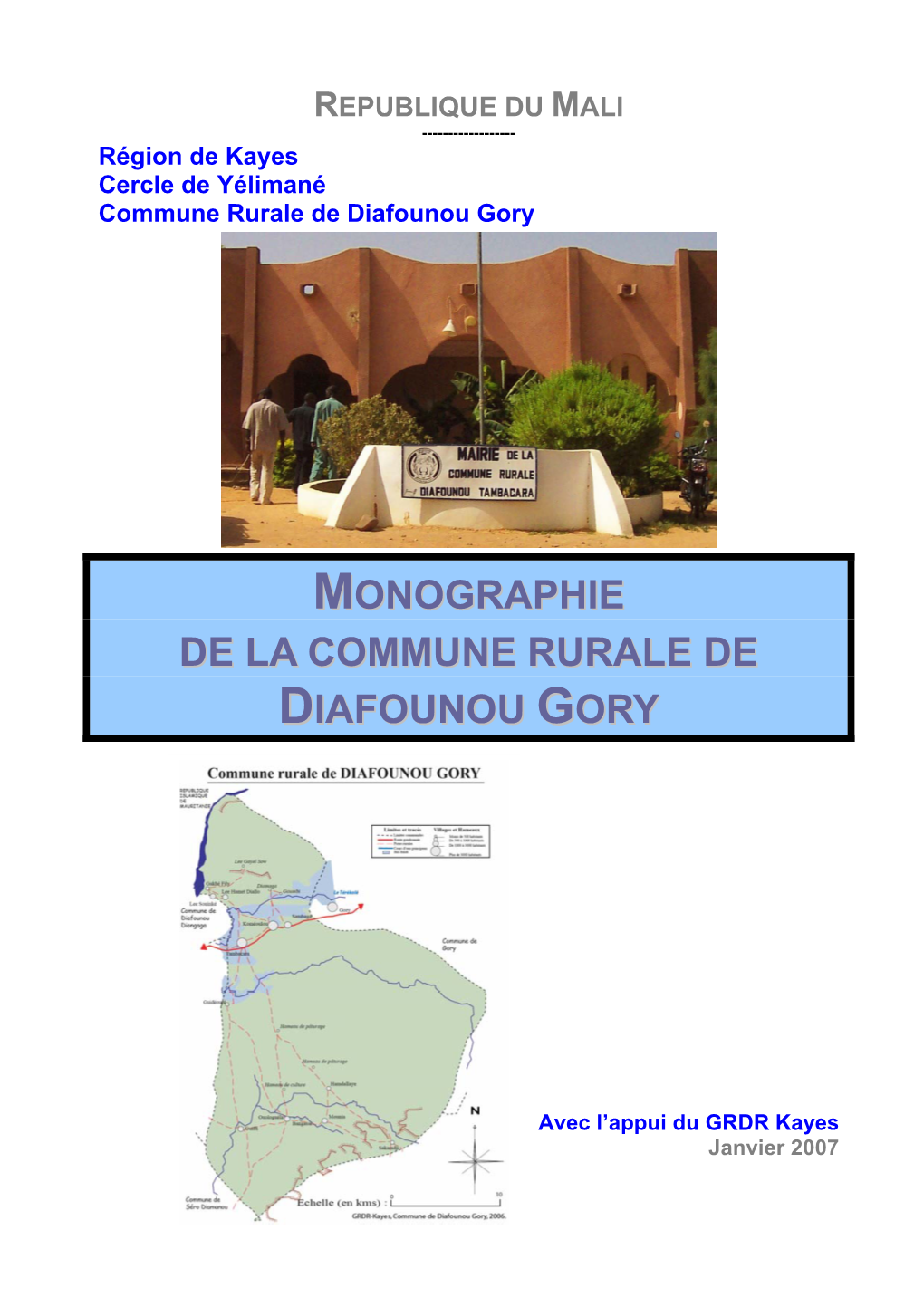 Monographie De La Commune Rurale De Diafounou Gory