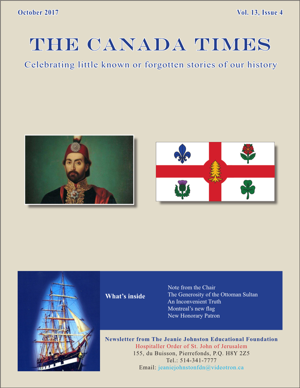 THE CANADA TIMES Celebrating Little Known Or Forgotten Stories of Our History