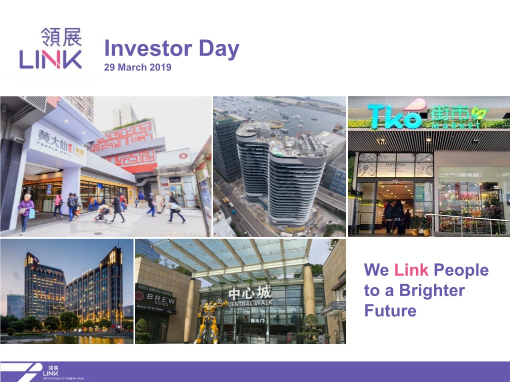 Investor Day 29 March 2019