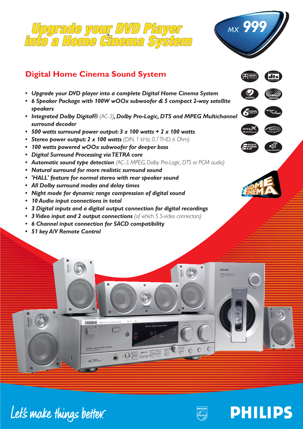 Upgrade Your DVD Player Into a Home Cinema System Upgrade