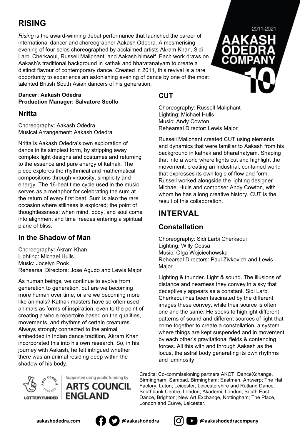 Rising Programme Notes