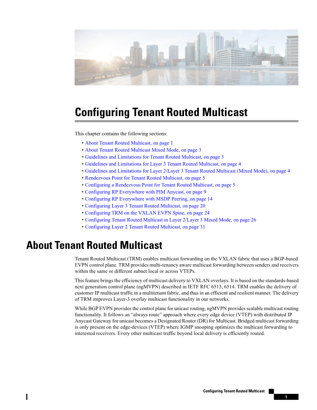 Configuring Tenant Routed Multicast