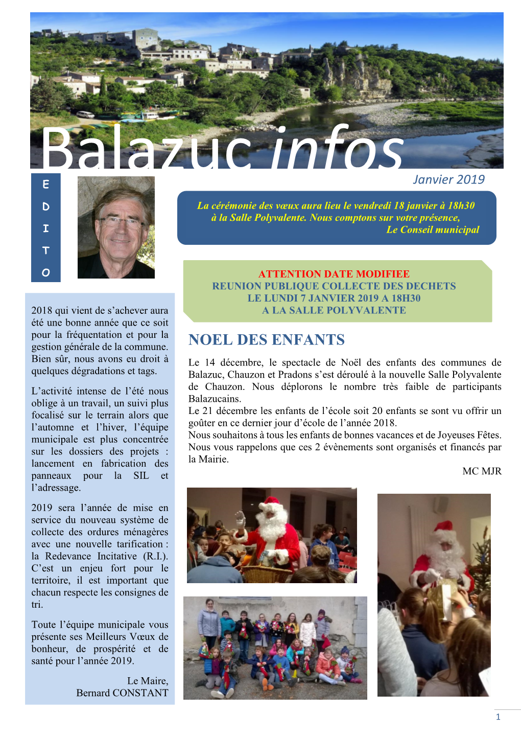 Balazuc Bulletin Municipal Janvier 2019