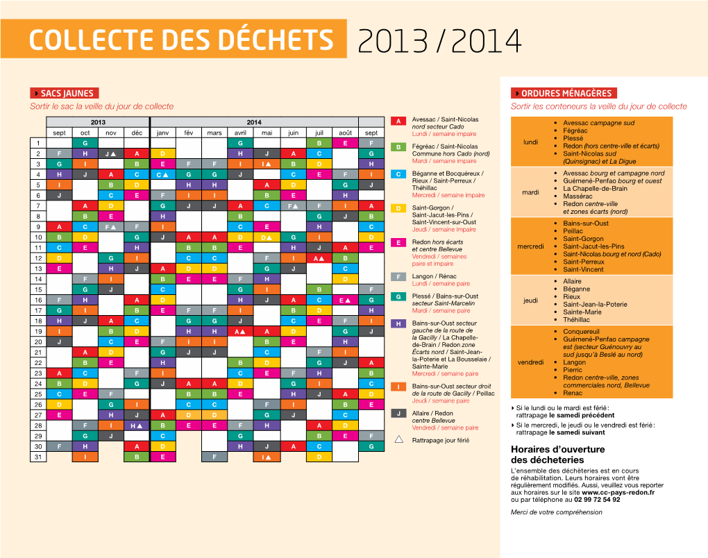 Collecte Des Déchets 2013 / 2014
