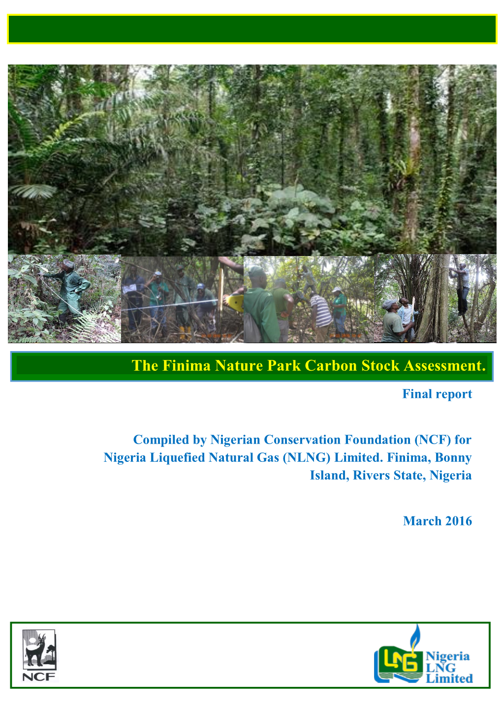 The Finima Nature Park Carbon Stock Assessment. Final Report