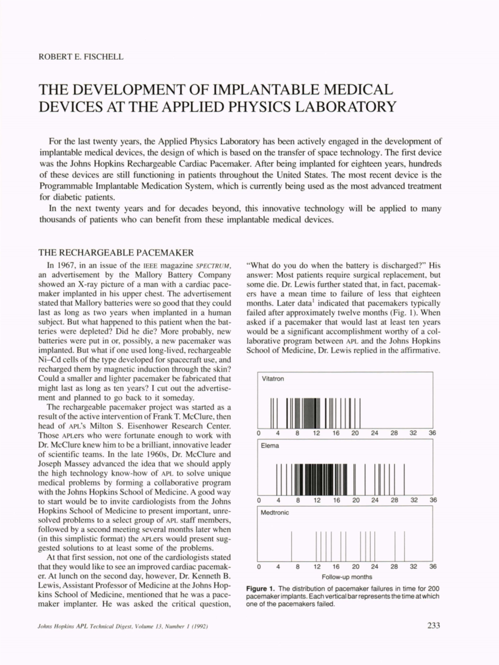 The Development of Implantable Medical Devices at the Applied Physics Laboratory