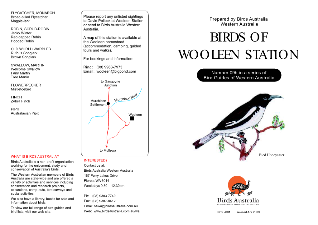 Birds of Wooleen Station