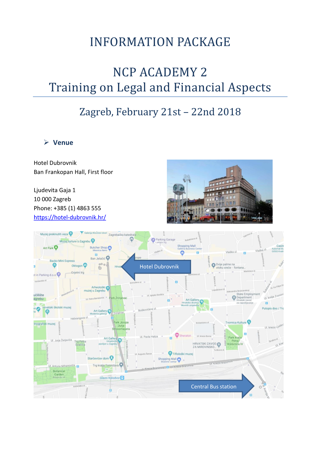 INFORMATION PACKAGE NCP ACADEMY 2 Training on Legal And