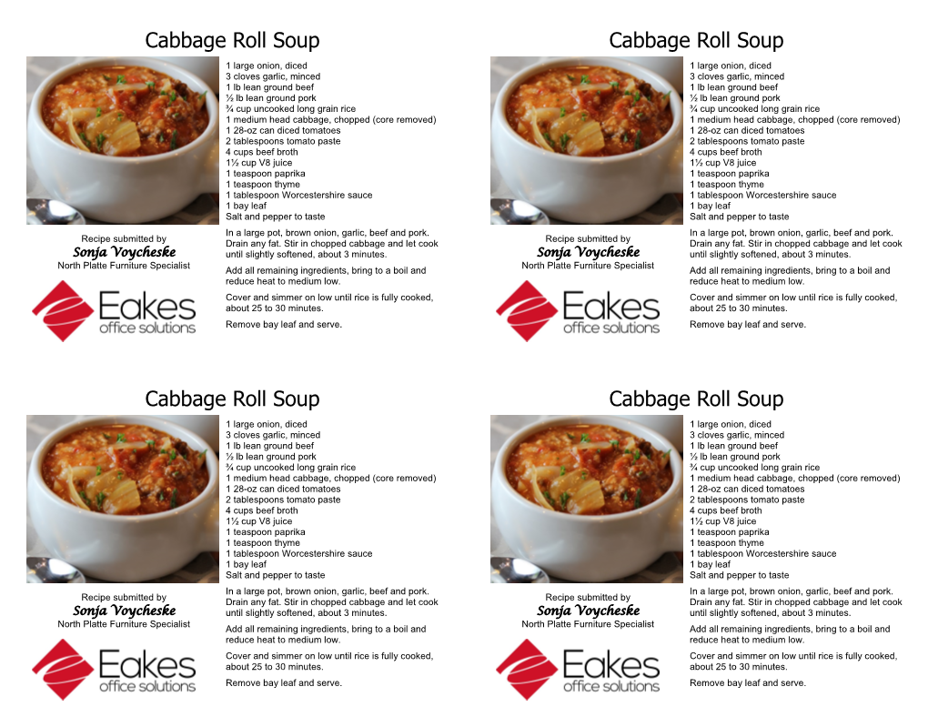 Cabbage Roll Soup Cabbage Roll Soup