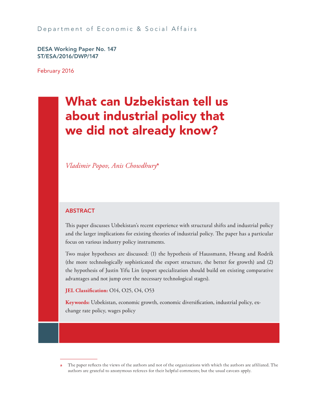 What Can Uzbekistan Tell Us About Industrial Policy That We Did Not Already Know?