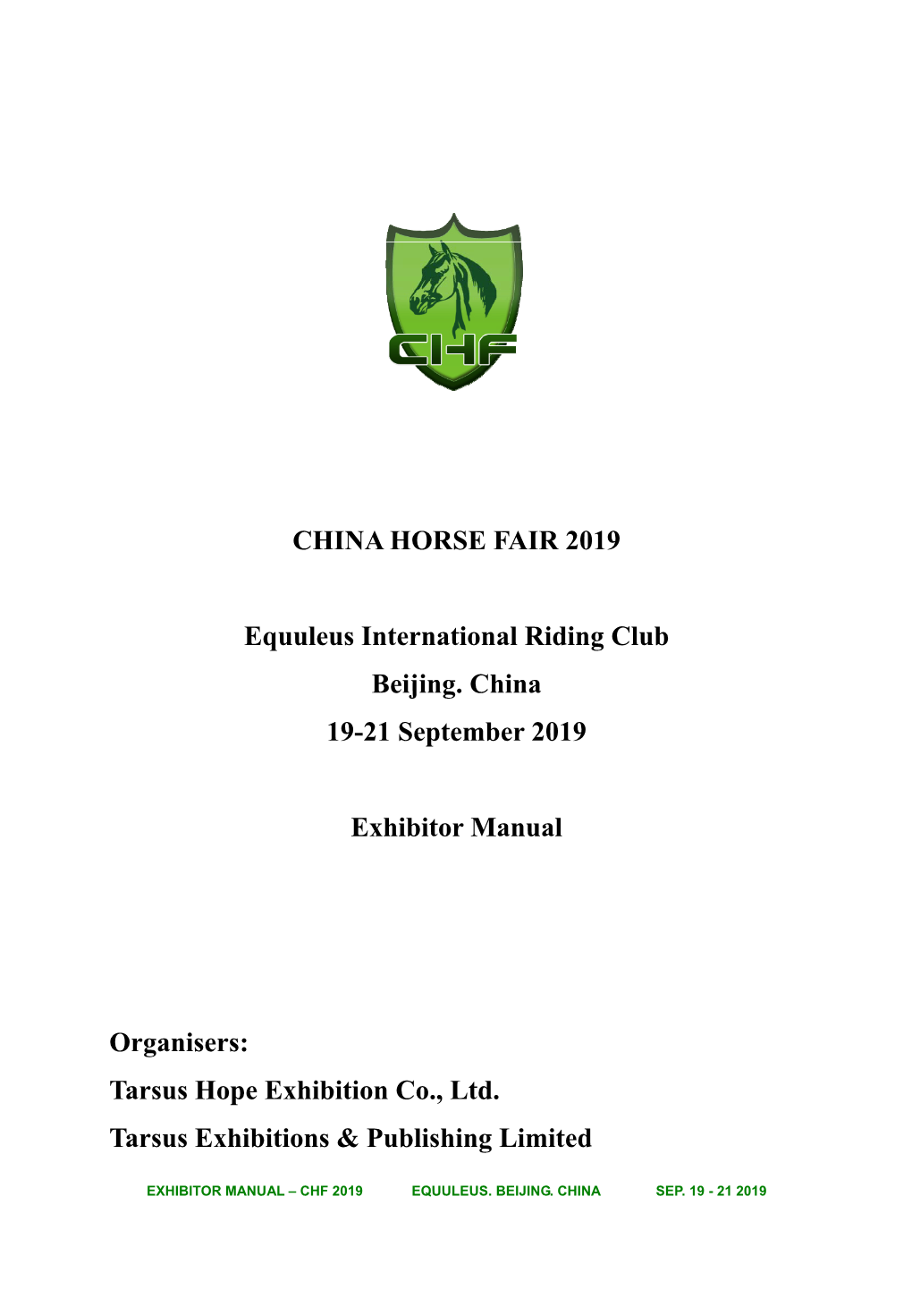 CHINA HORSE FAIR 2019 Equuleus International Riding Club Beijing