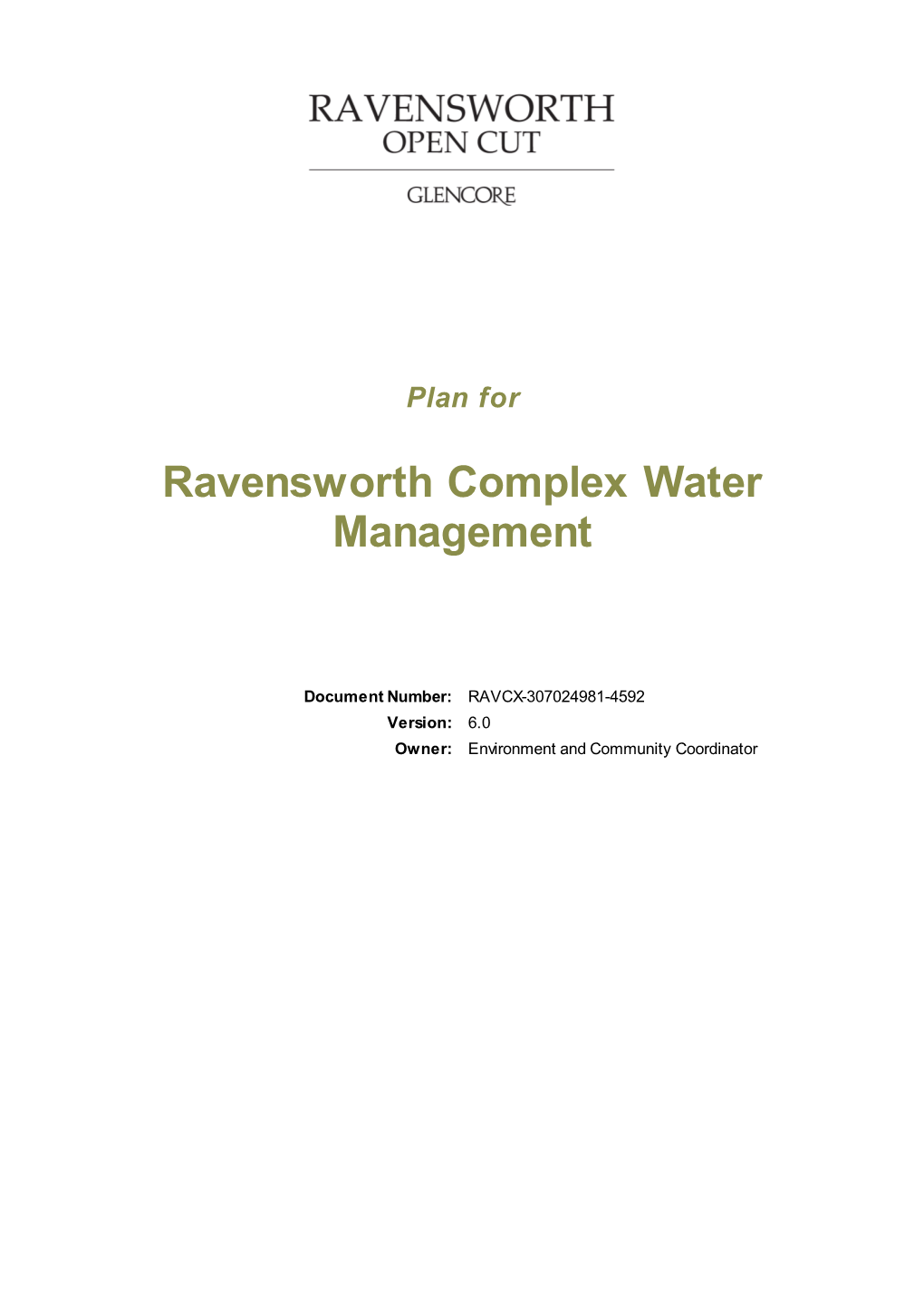 Ravensworth Complex Water Management