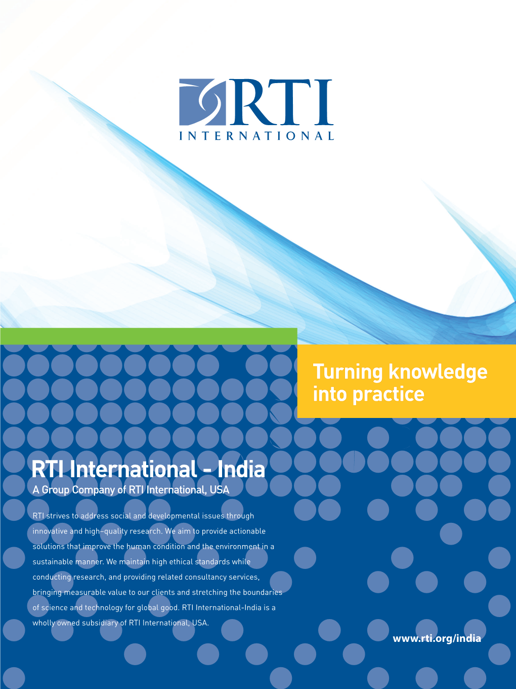 RTI International India Corporate Brochure