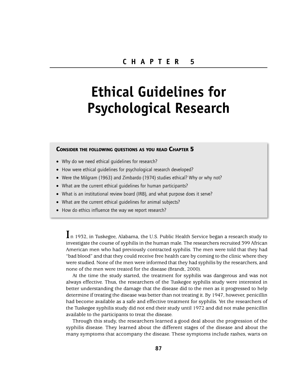 Ethical Guidelines for Psychological Research