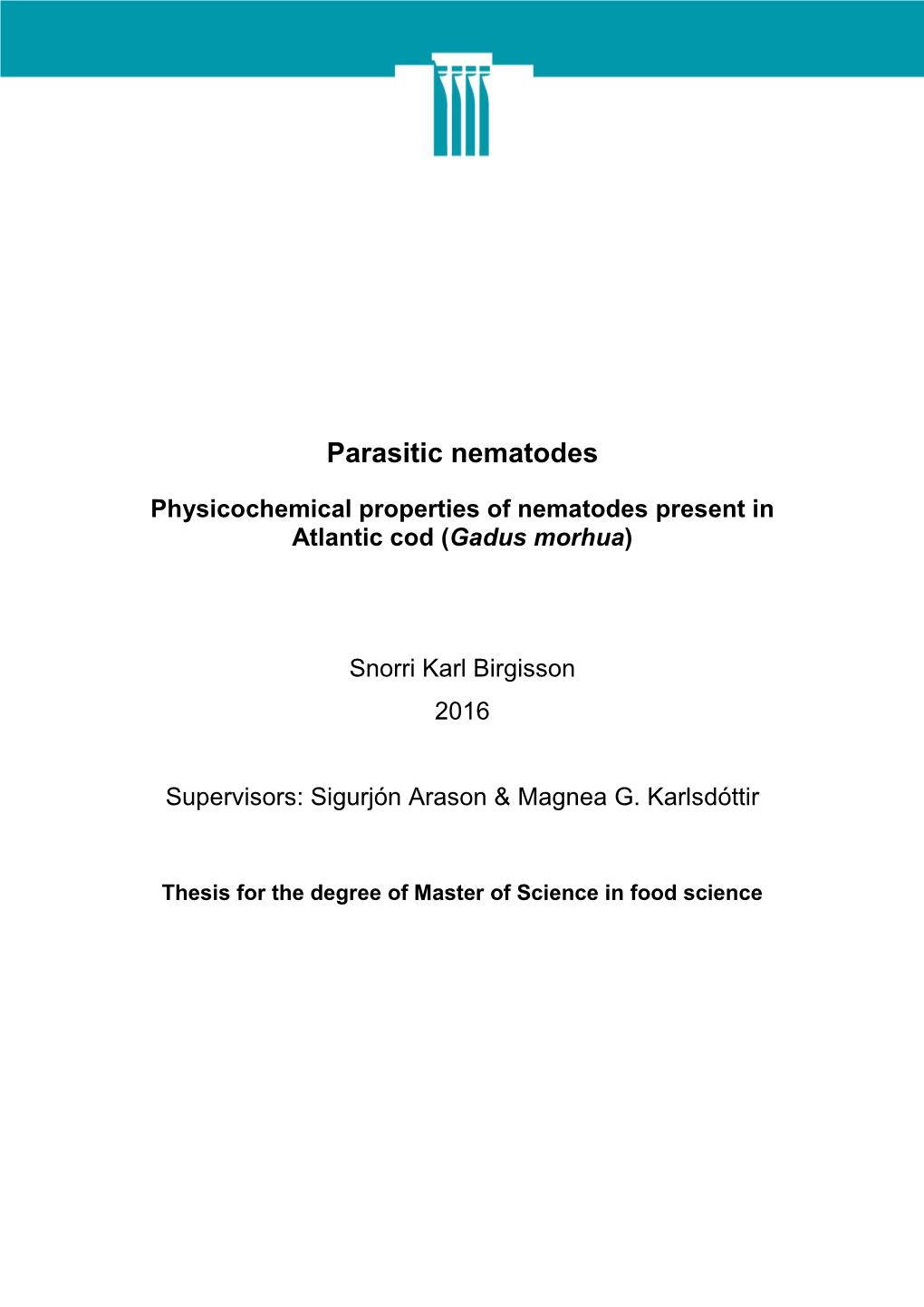 Parasitic Nematodes