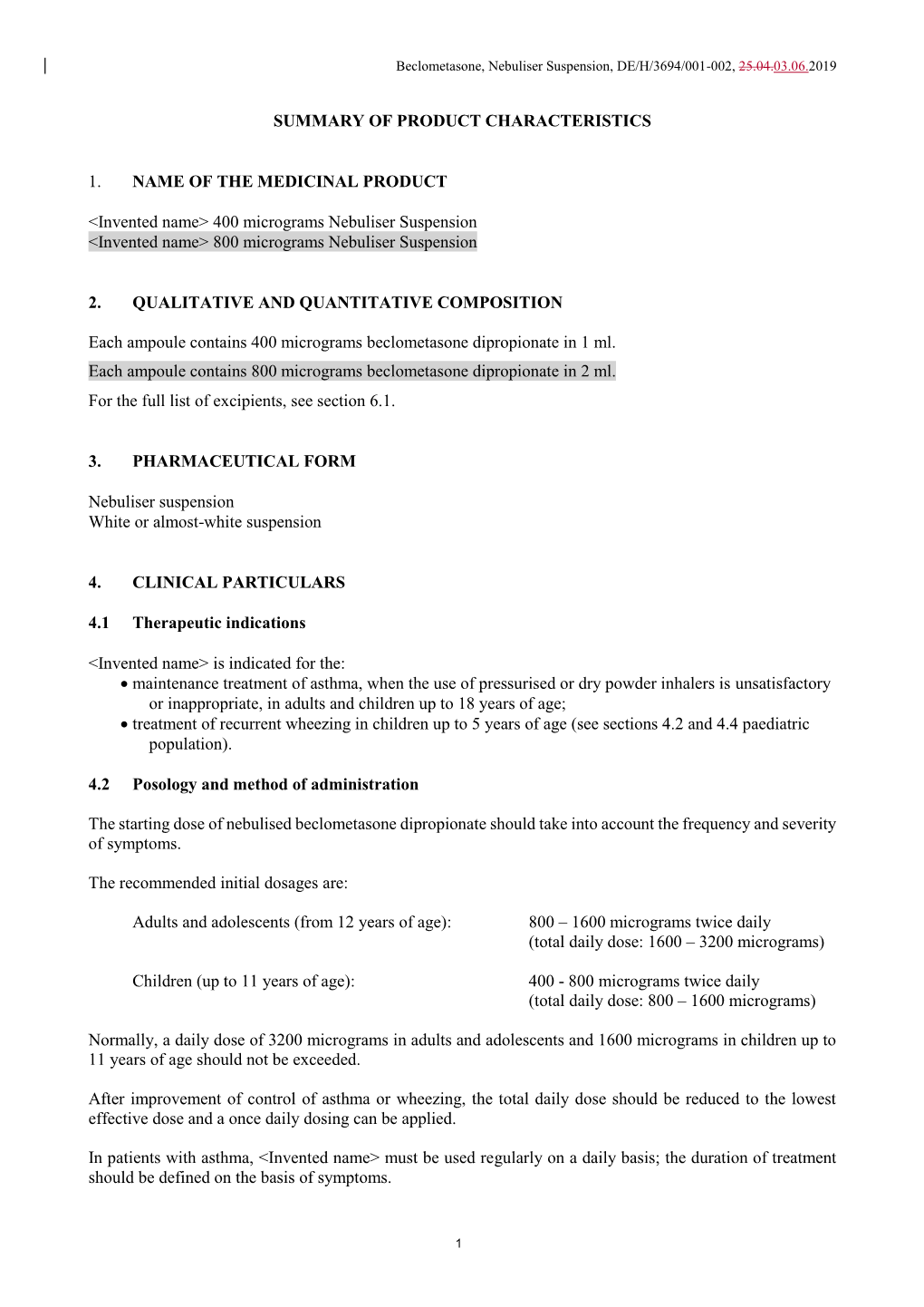 400 Micrograms Nebuliser Suspension &L