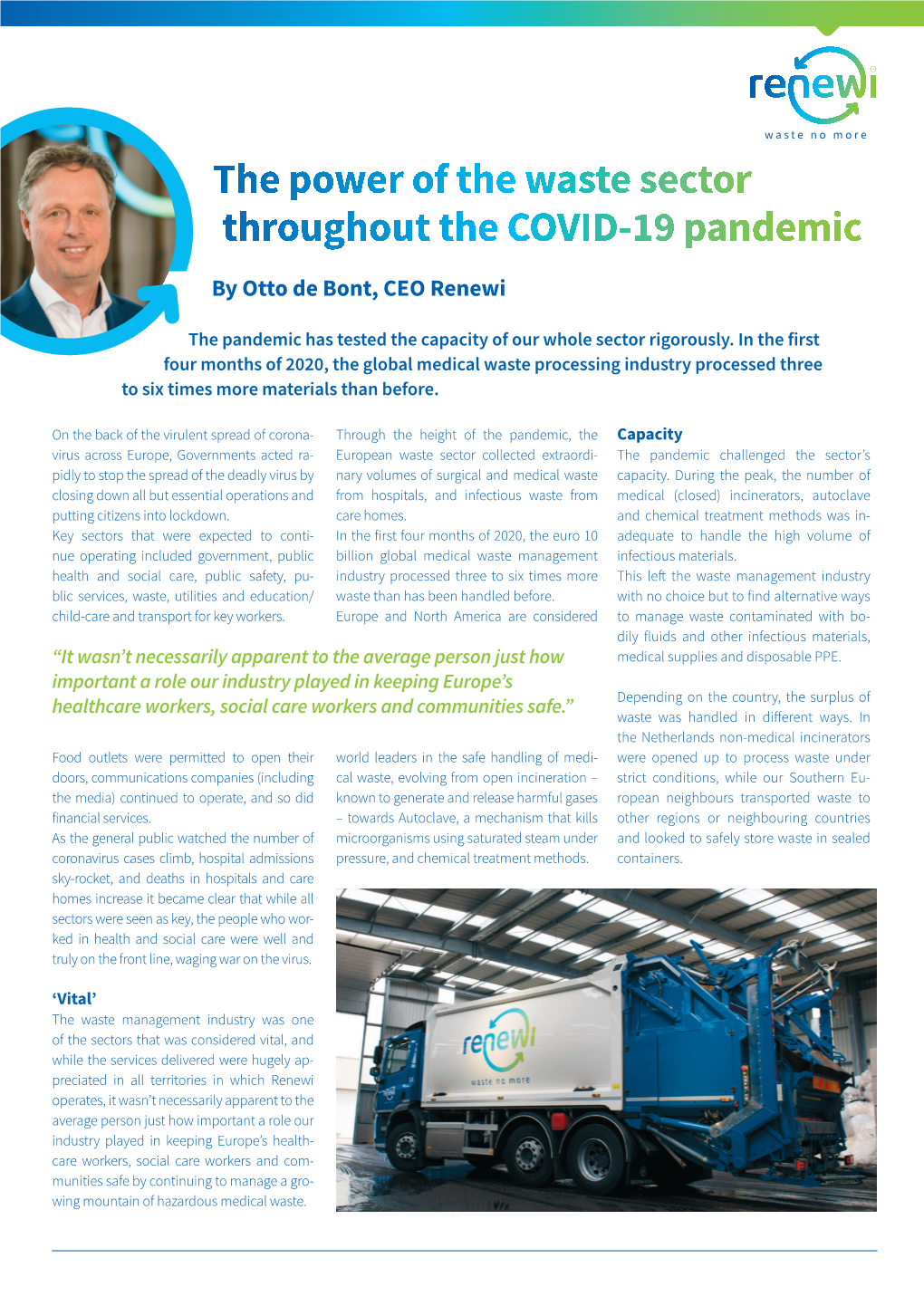 The Power of the Waste Sector Throughout the COVID-19 Pandemic