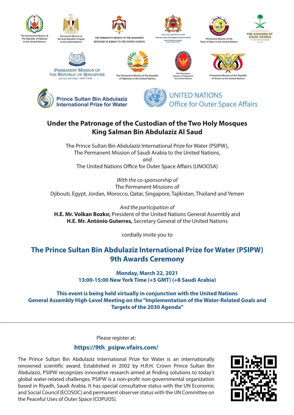 The Prince Sultan Bin Abdulaziz International Prize for Water