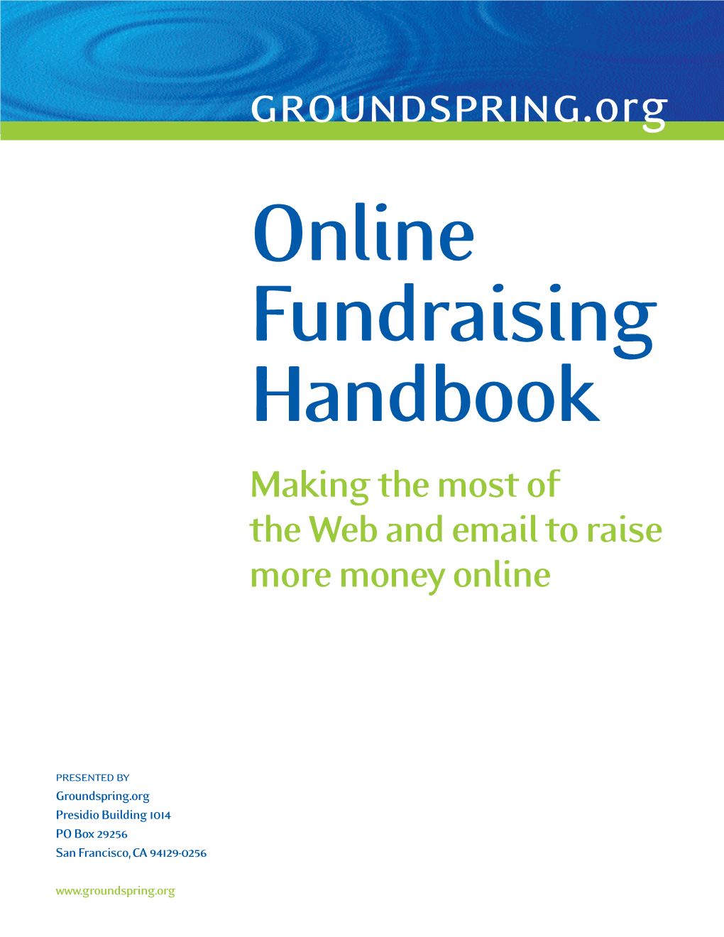 Groundspring Online Fundraising Handbook