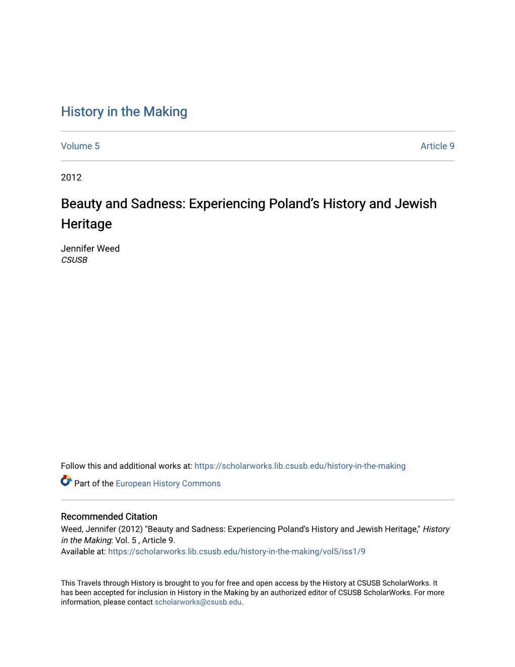 Experiencing Poland's History and Jewish Heritage